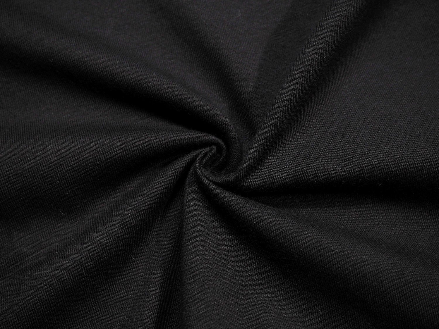 Streetwear Graphic Cotton Long Sleeve Tee Jet Black - Gallery Image 10 - Detailed View