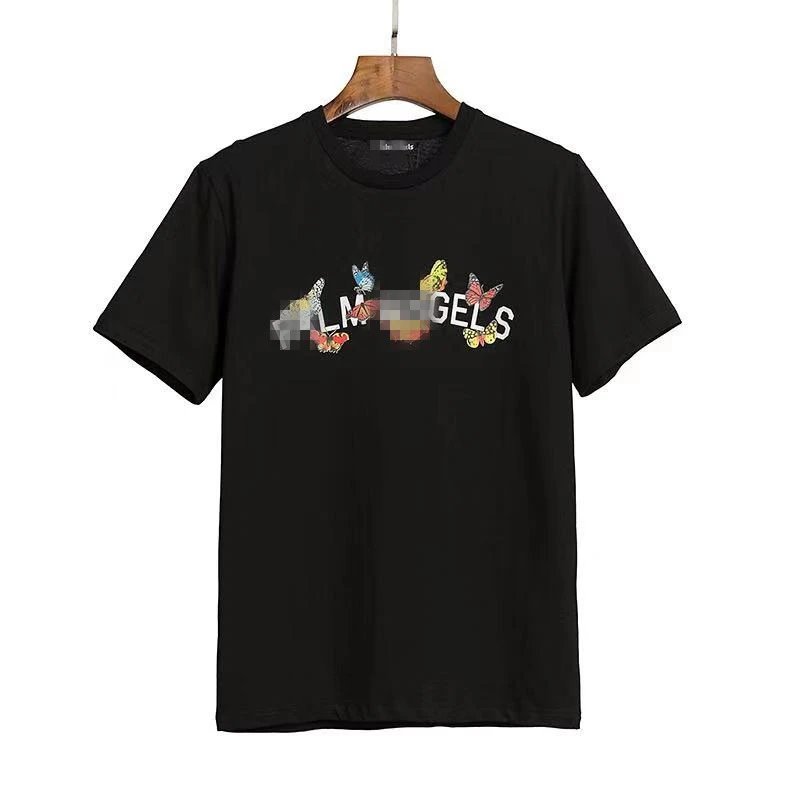 Streetwear Loose Butterfly Graphic Tee Black - Palm Angels - Cnfans - $22.26