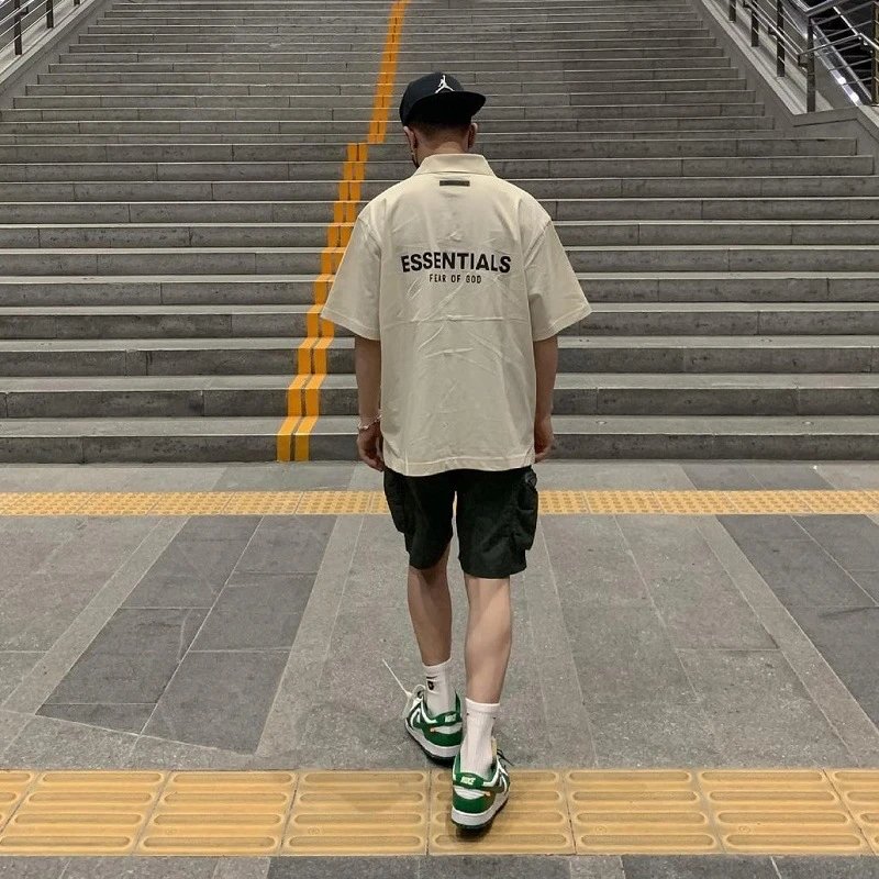 Casual Cotton Polo Shirt Taupe - Gallery Image 13 - Detailed View