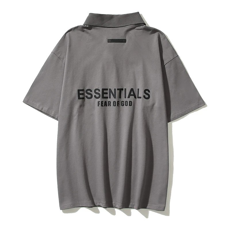Street Style Polo Tee Charcoal - Related Product - Cnfans