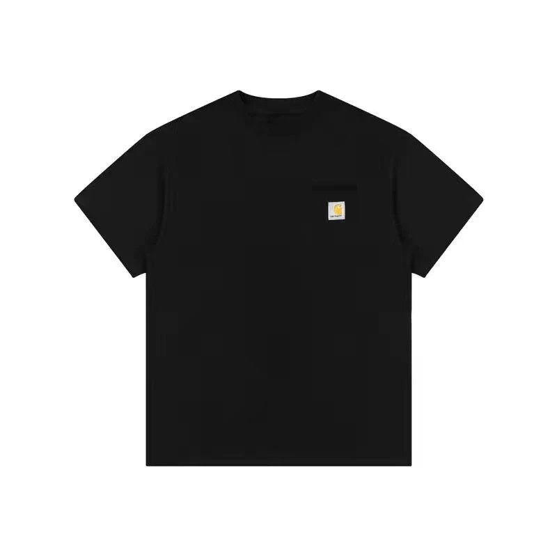 Casual Cotton Pocket Tee Unisex Top Jet Black - Carhartt - Cnfans - $17.39