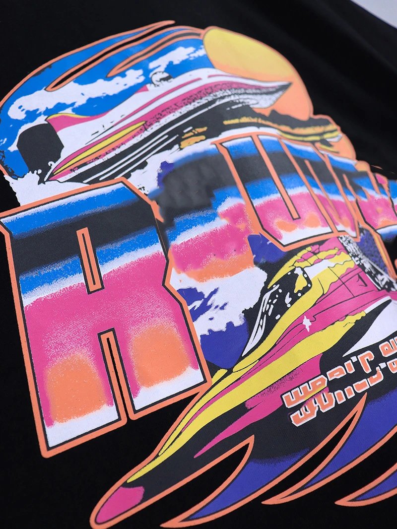 Rhude Retro Yacht T-Shirt Multicolor - Gallery Image 6 - Detailed View