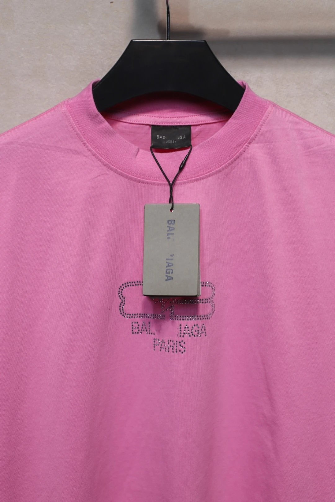 Casual Cotton Tee Unisex Short Sleeve Onyx - Gallery Image 5 - Detailed View