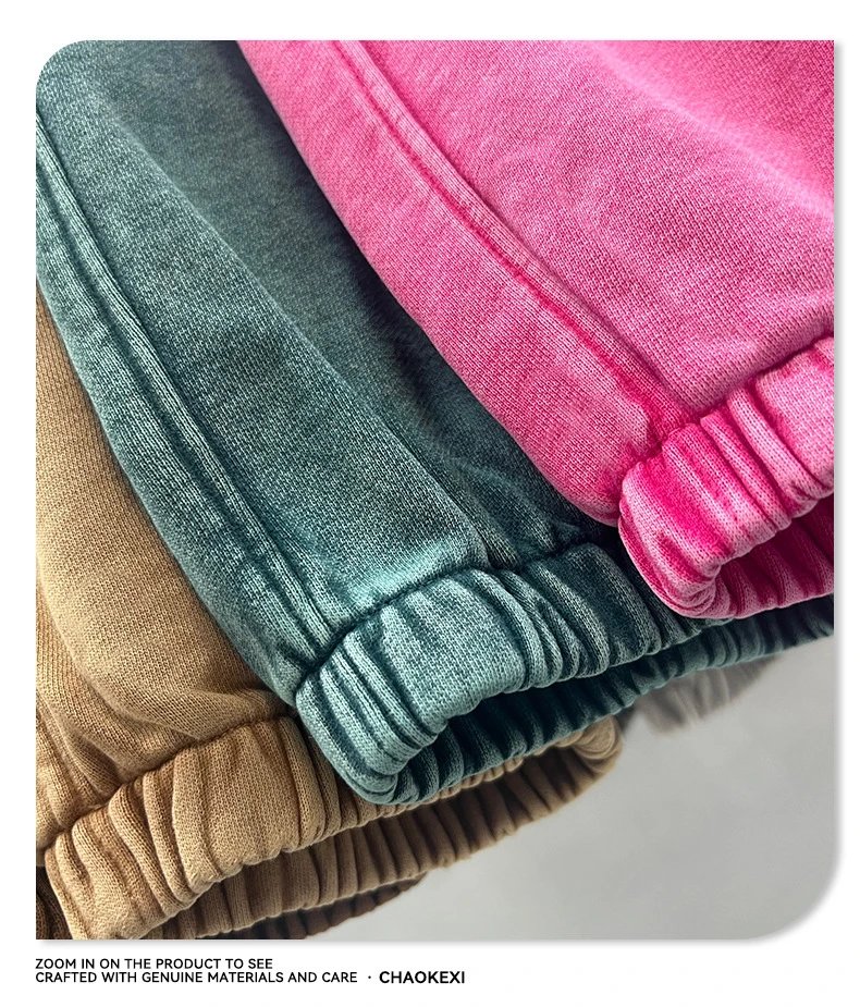 Men's Retro Wash Sweatpants Fall Loose Fit Slate - Gallery Image 13 - Detailed View