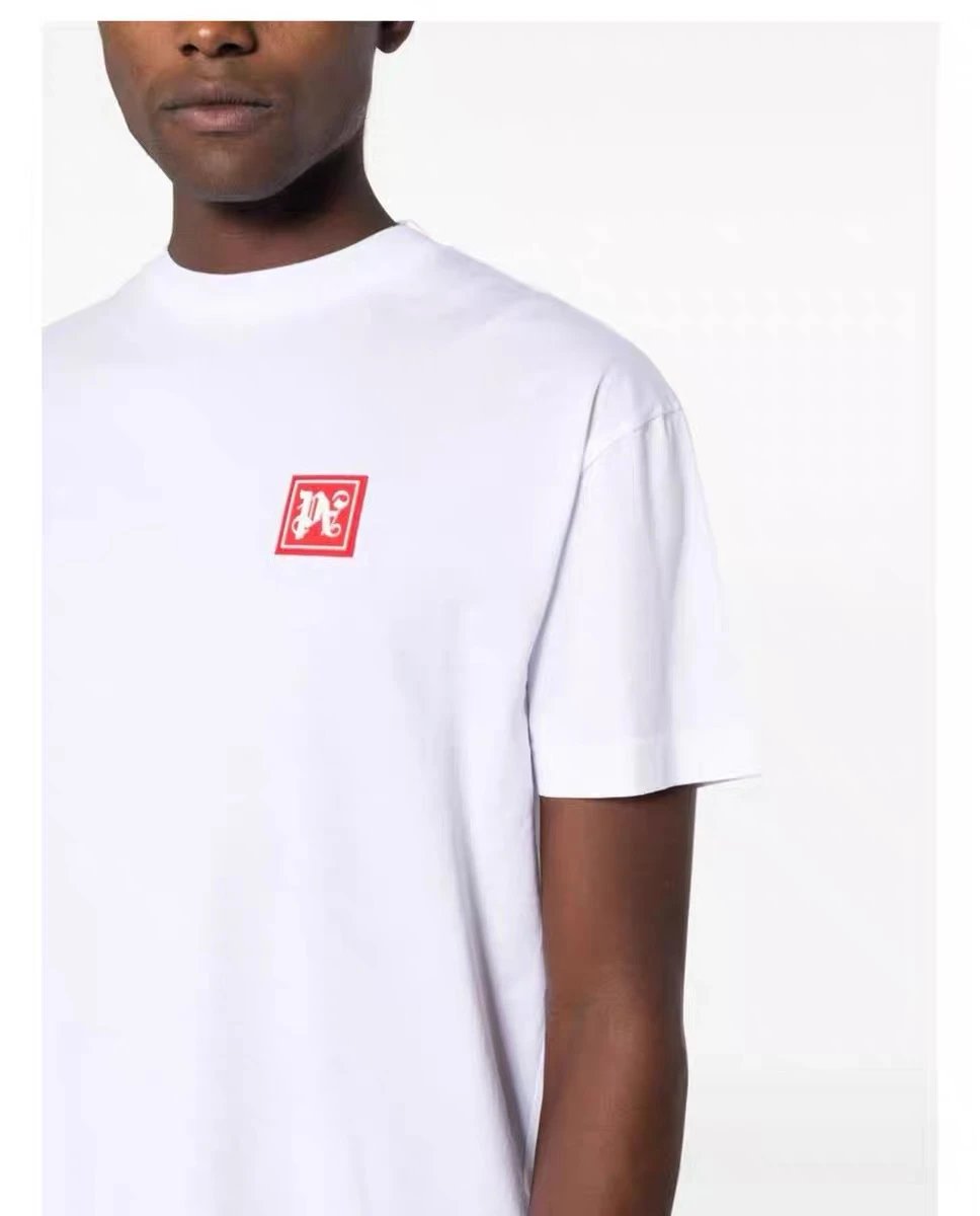 Streetwear Cotton Logo Print T-Shirt Ivory White - Gallery Image 12 - Detailed View