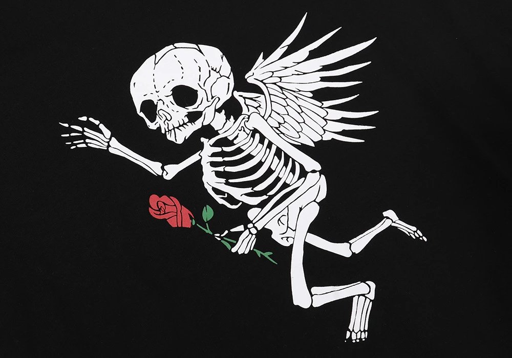 Gallery Dept Skull Rose Tee Black - Gallery Image 4 - Detailed View
