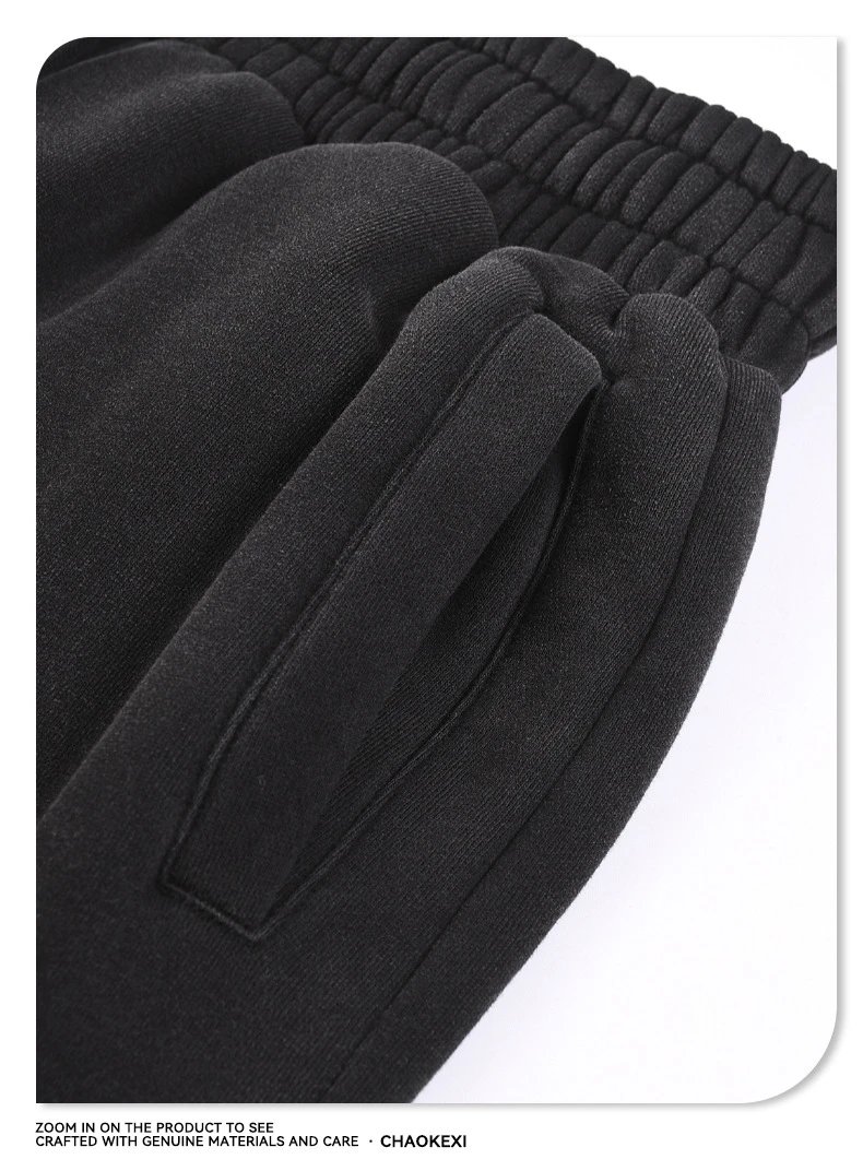 Retro Velvet Ribbon Straight-Leg Men's Pants Jet Black - Gallery Image 10 - Detailed View
