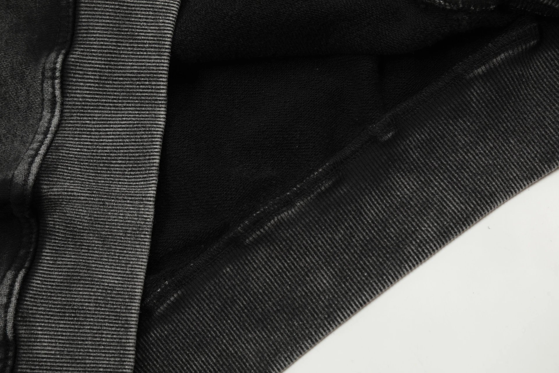 Vintage Graphic Pullover Hoodie Unisex Washed Black - Gallery Image 13 - Detailed View