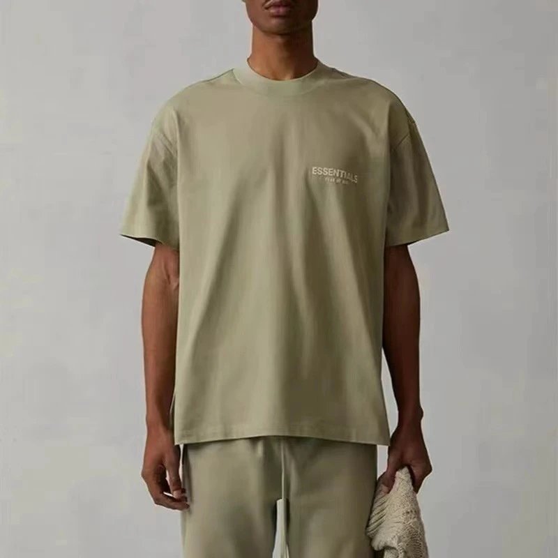 Streetwear Oversized Cotton Tee Sage Green - Gallery Image 13 - Detailed View