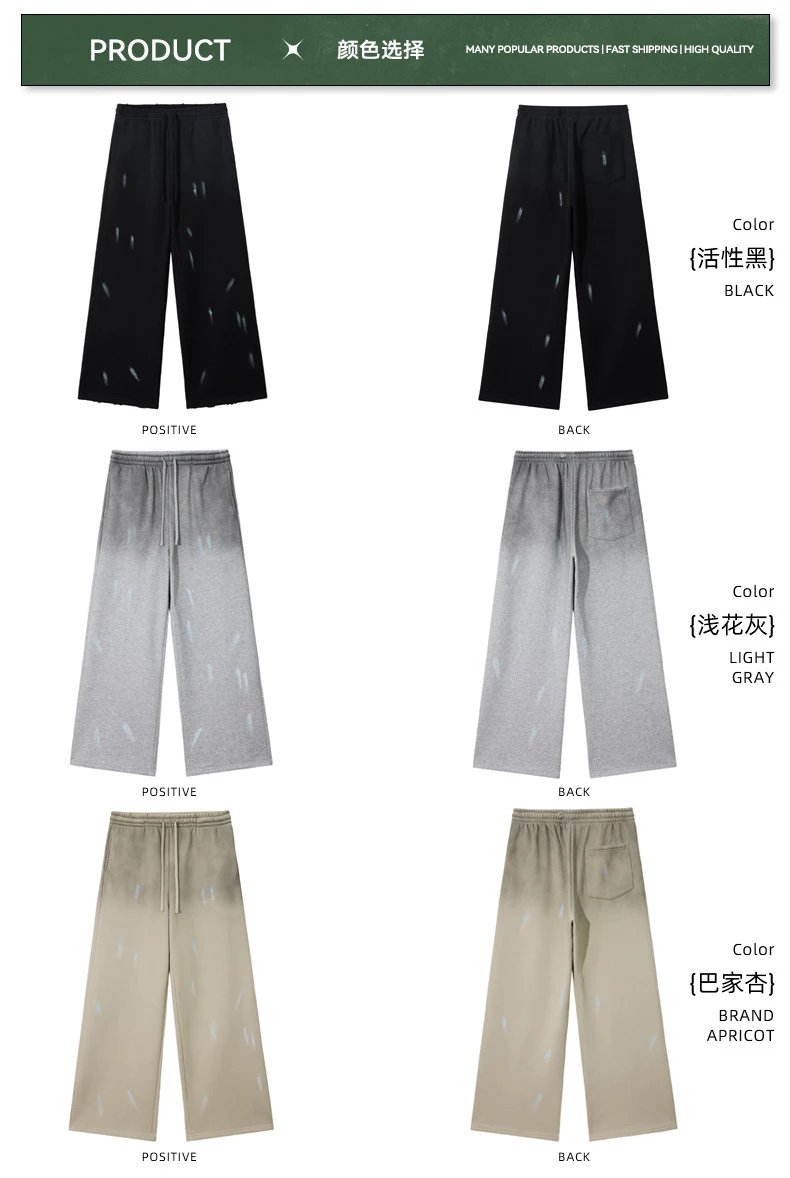 Retro Thick Straight Leg Sweatpants Men's Ash - Gallery Image 13 - Detailed View