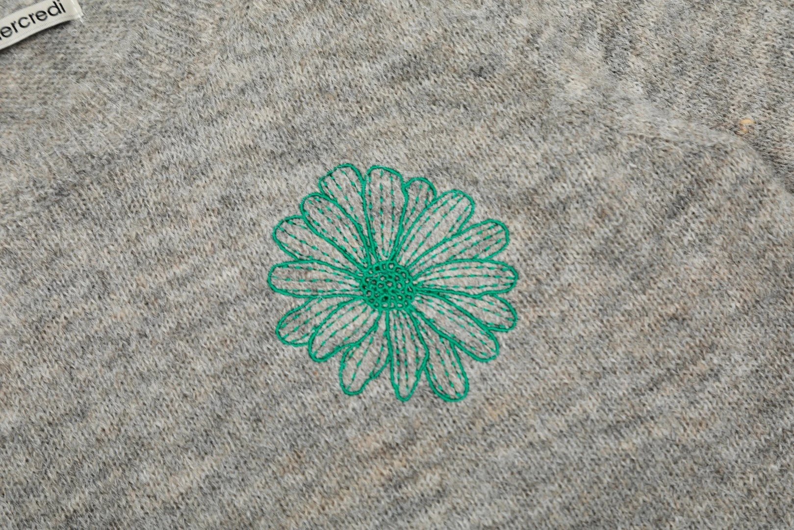 Women's Fall Crew Neck 3/4 Sleeve Knit Pullover, Lilac Mist - Gallery Image 11 - Detailed View