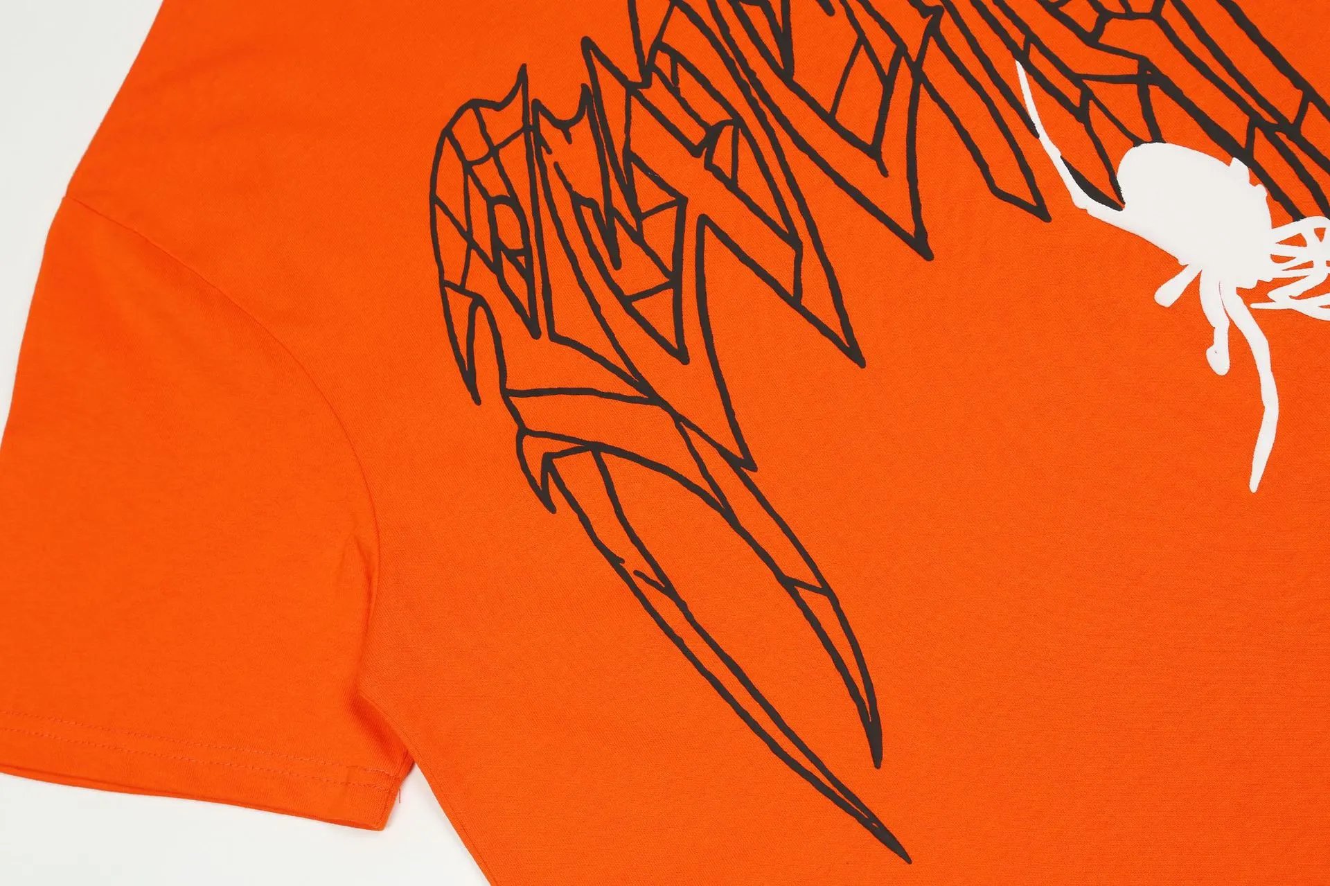 Skull Spider Graphic Tee Tangerine - Gallery Image 11 - Detailed View