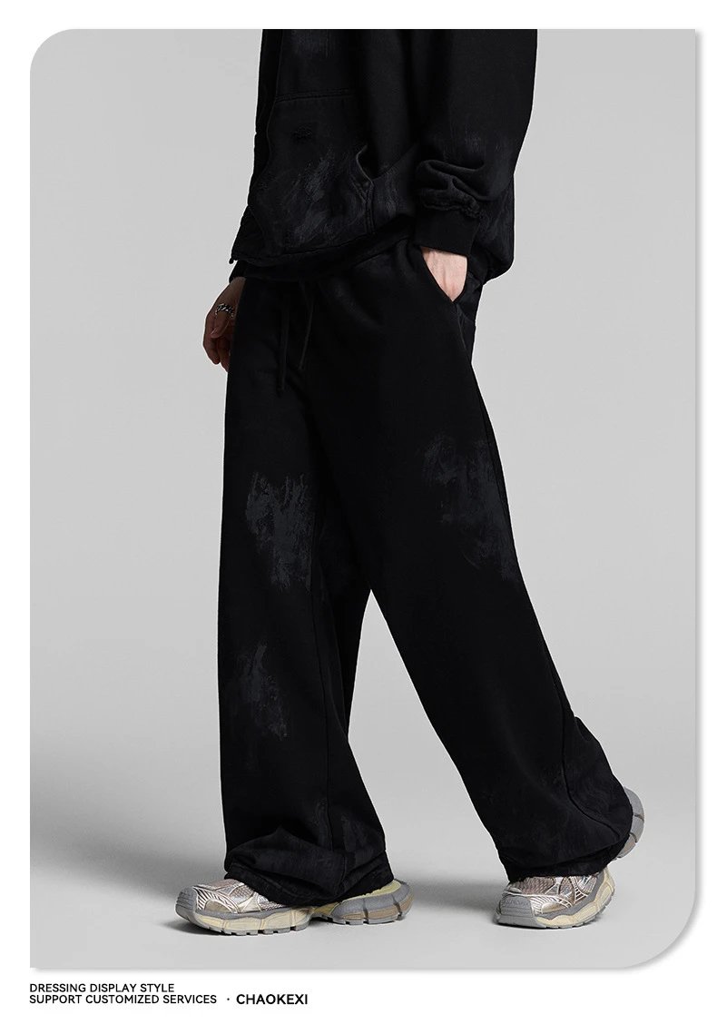 Vintage Style Denim Wide Leg Pants Khaki - Gallery Image 13 - Detailed View