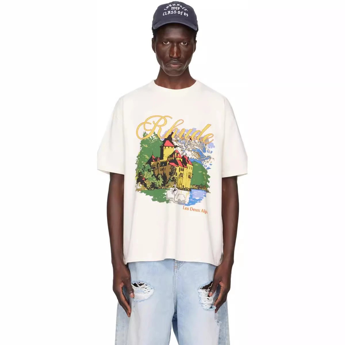 Rhude Ski Theme Graphic T-shirt Black - Gallery Image 8 - Detailed View