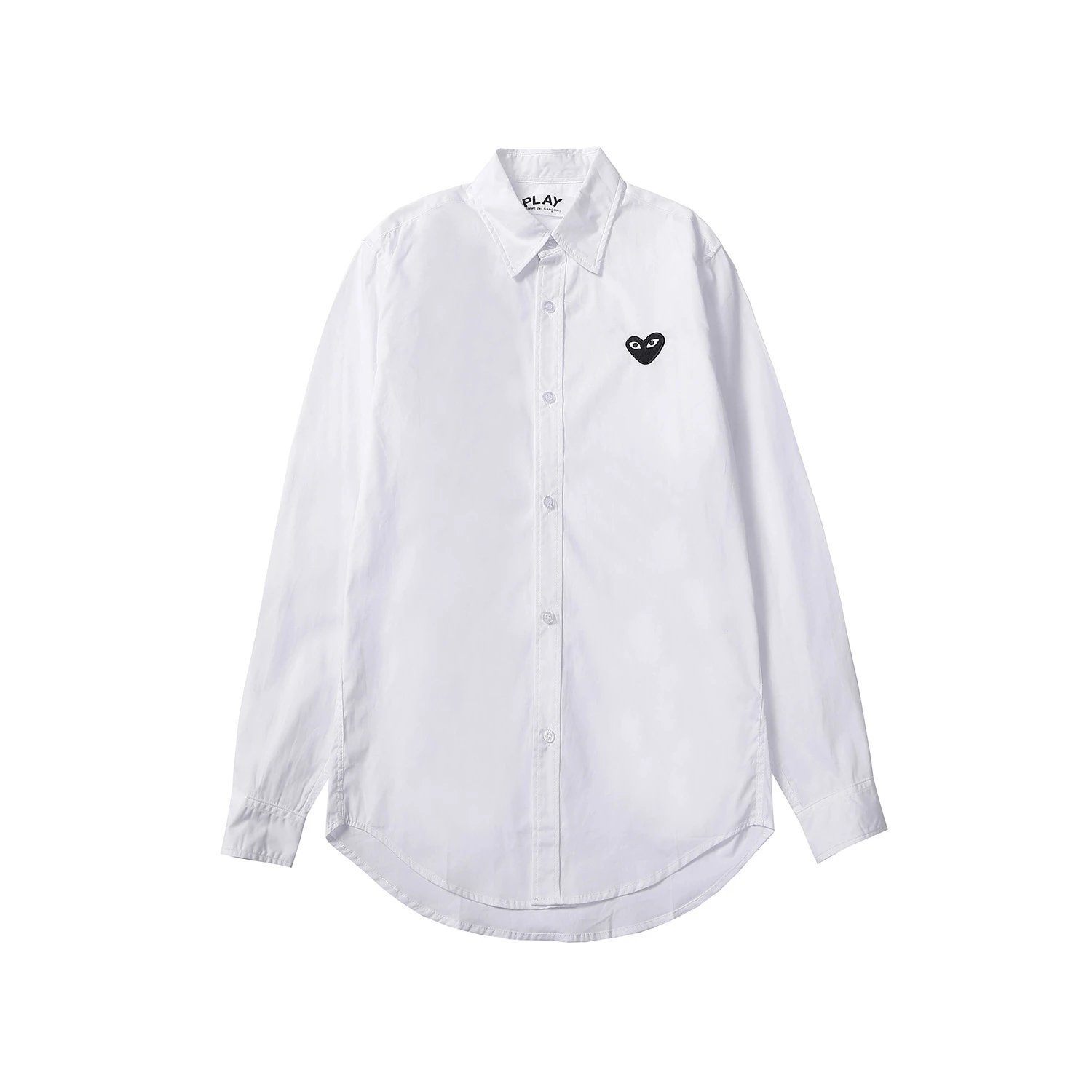 CDG Play Heart Shirt White - Gallery Image 3 - Detailed View