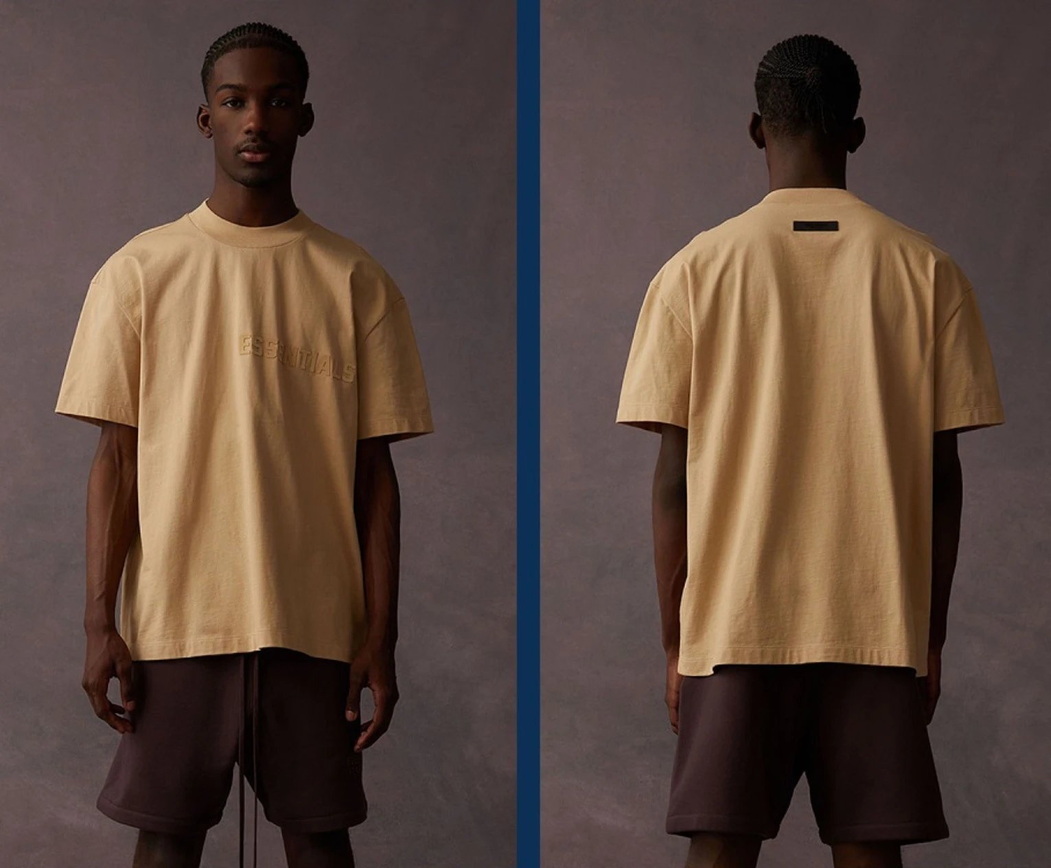 High-Street Cotton Tee Beige - Gallery Image 4 - Detailed View