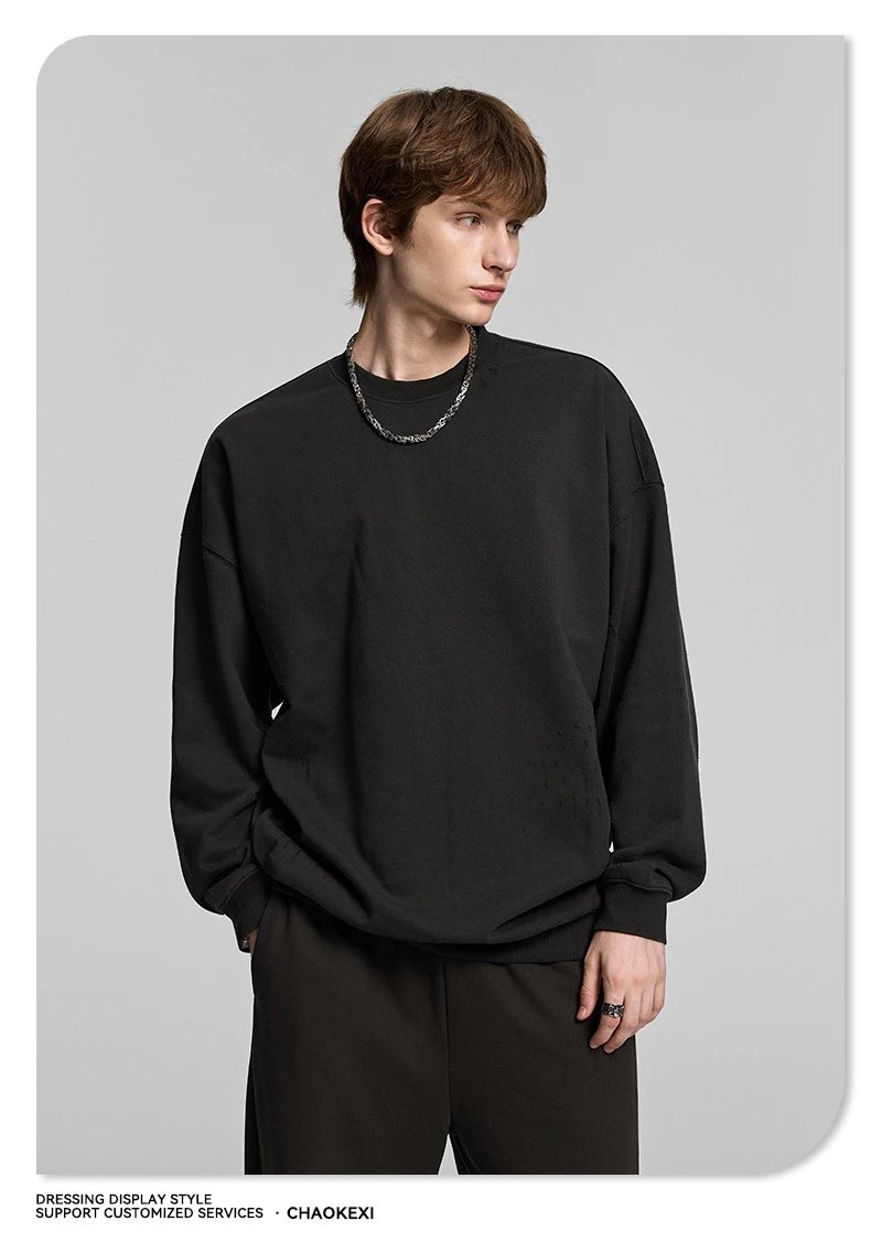 CHAOKEXI Heavyweight Crewneck Multi-Color - Gallery Image 6 - Detailed View