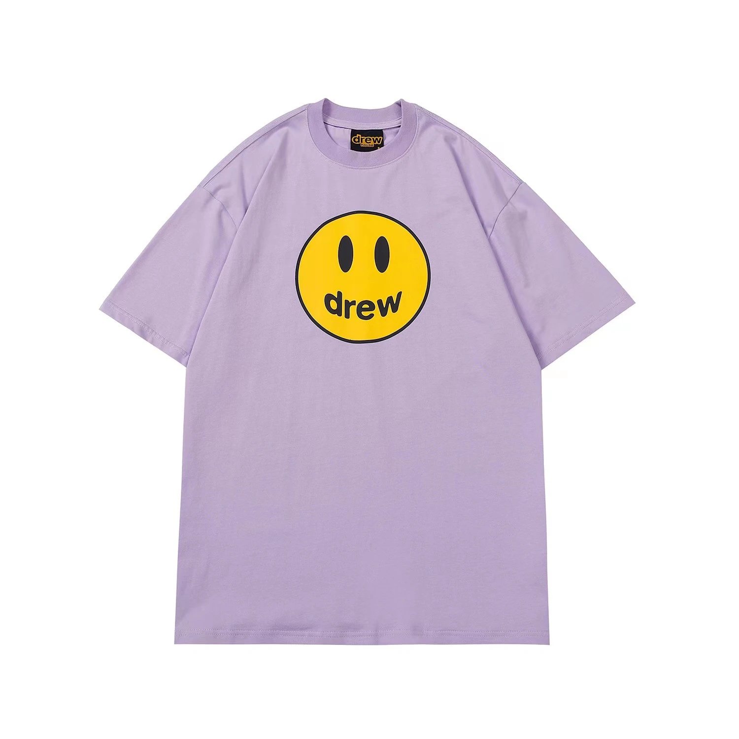 Oversized Smiley Cotton T-Shirt Lavender - Drew(Drew House) - Cnfans - $21.61