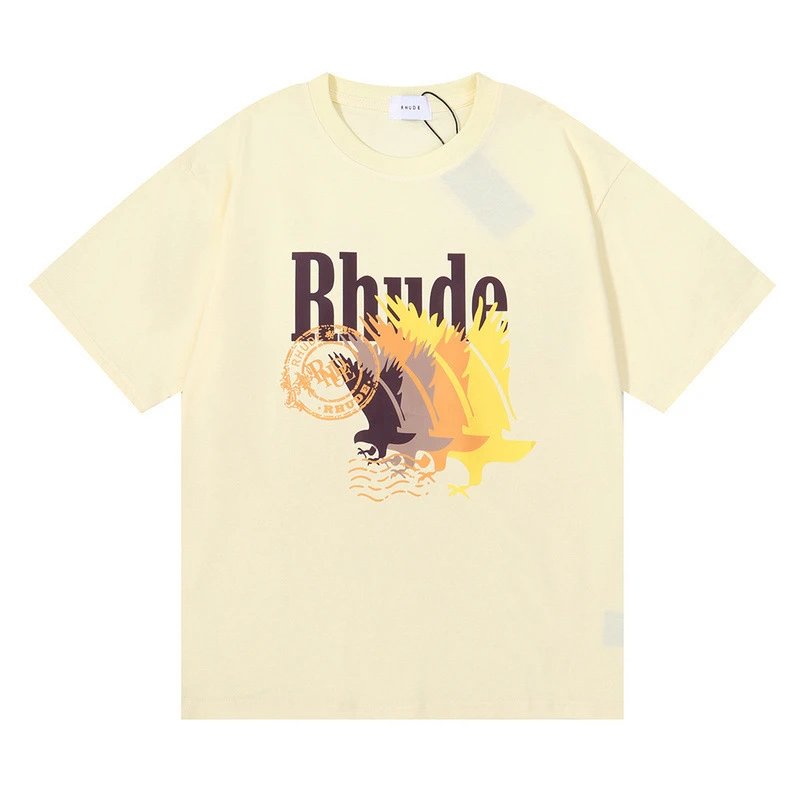 Rhude Faded Bird Print Tee Multicolor - Gallery Image 2 - Detailed View