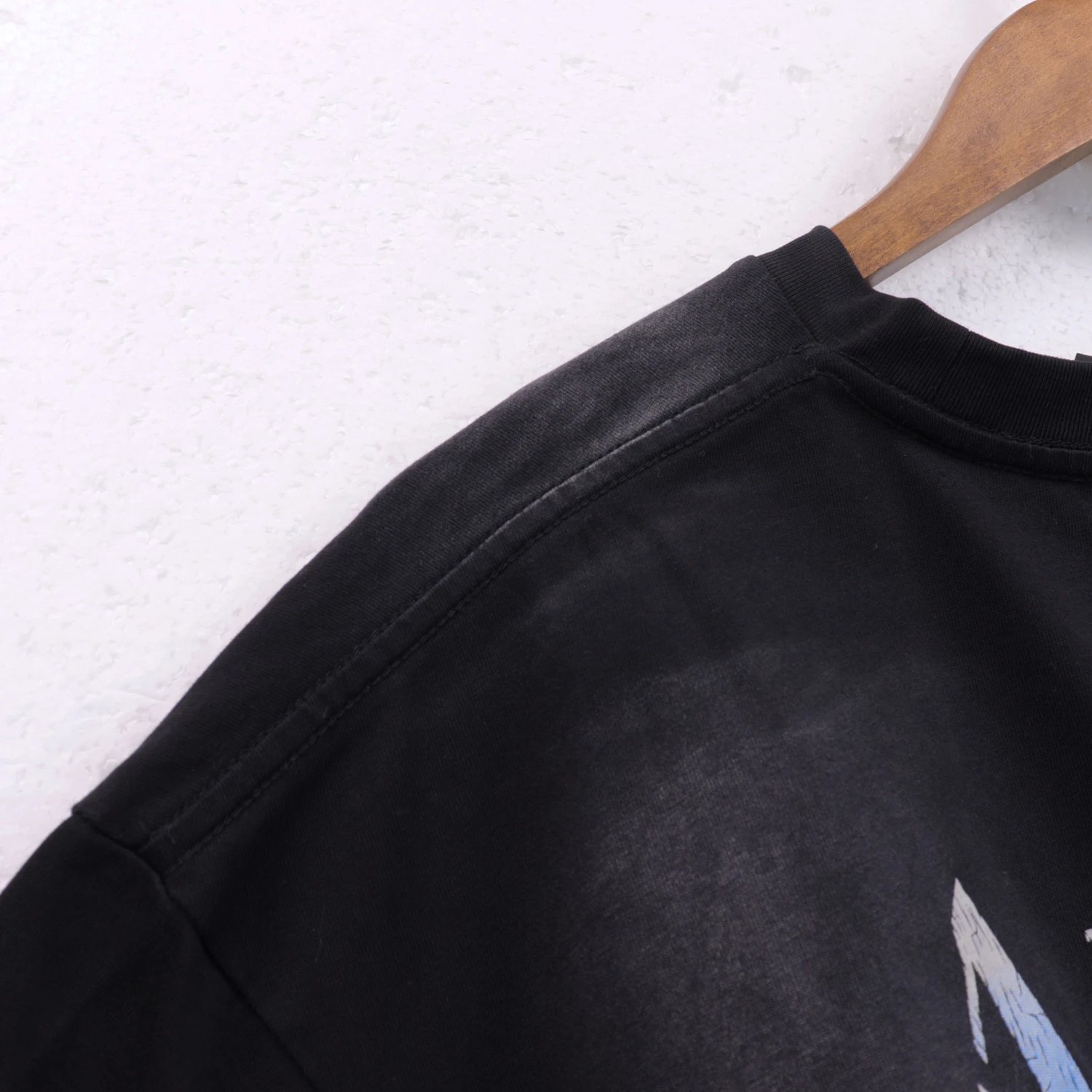 Amiri Crackled Mask Tee Black - Gallery Image 10 - Detailed View