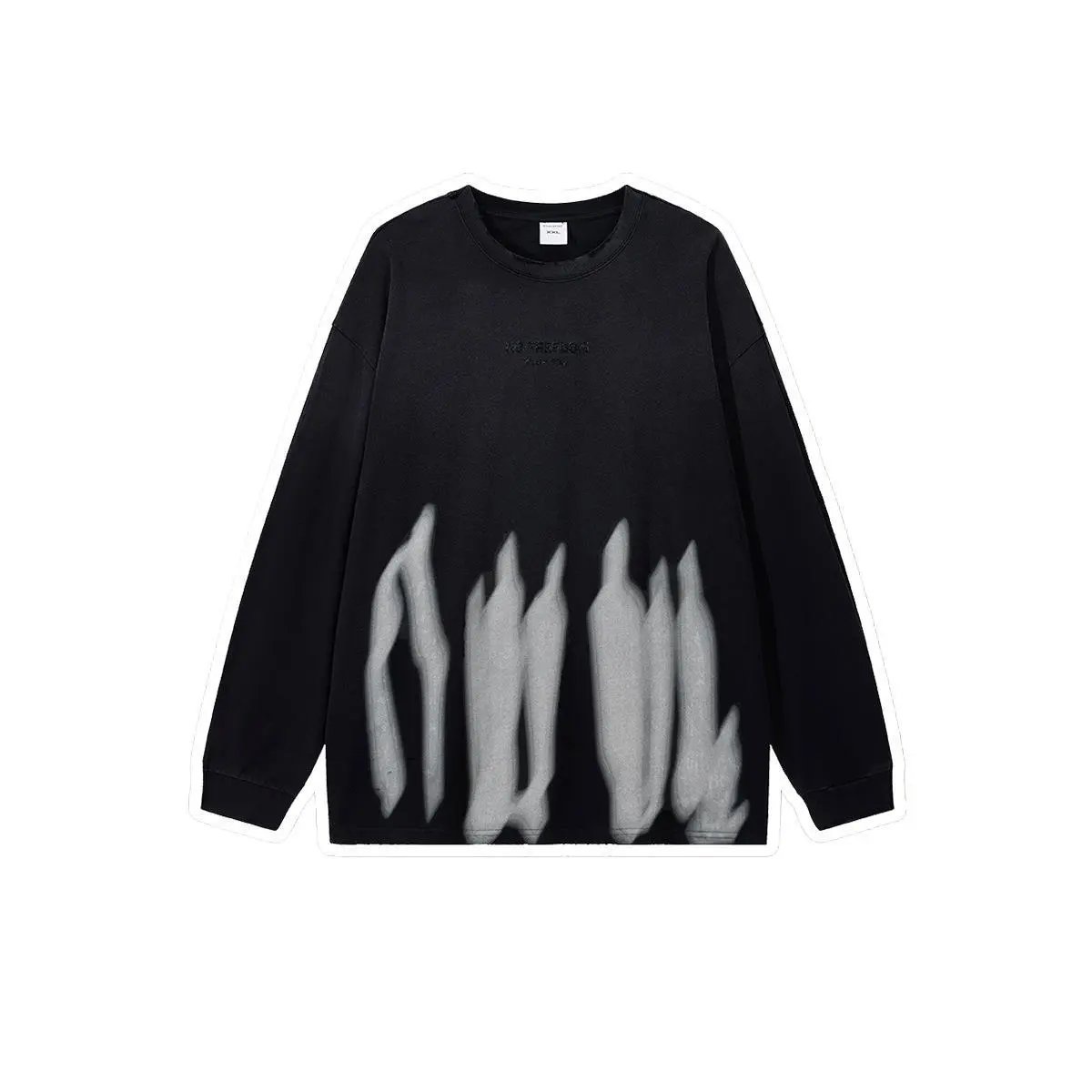 Men's Vintage Cotton Long Sleeve Tee Shirt Onyx - Gallery Image 12 - Detailed View