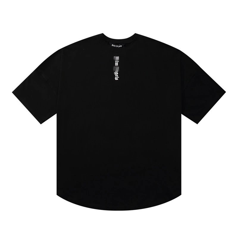 Streetwear Graphic Cotton Oversized T-Shirt Jet Black - Palm Angels - Cnfans - $20.65
