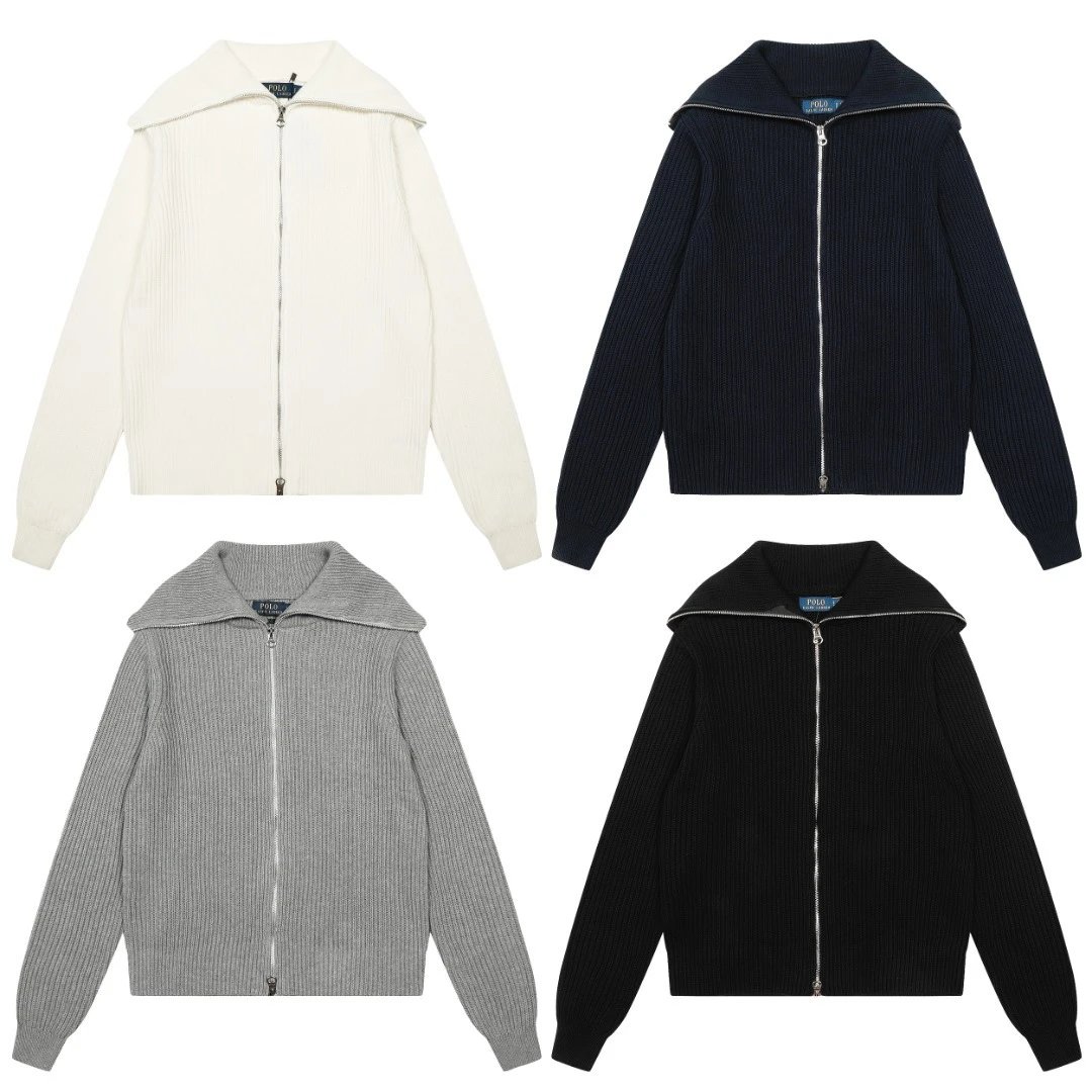 Classic Knit Zip Cardigan Women Ivory - Gallery Image 1 - Detailed View