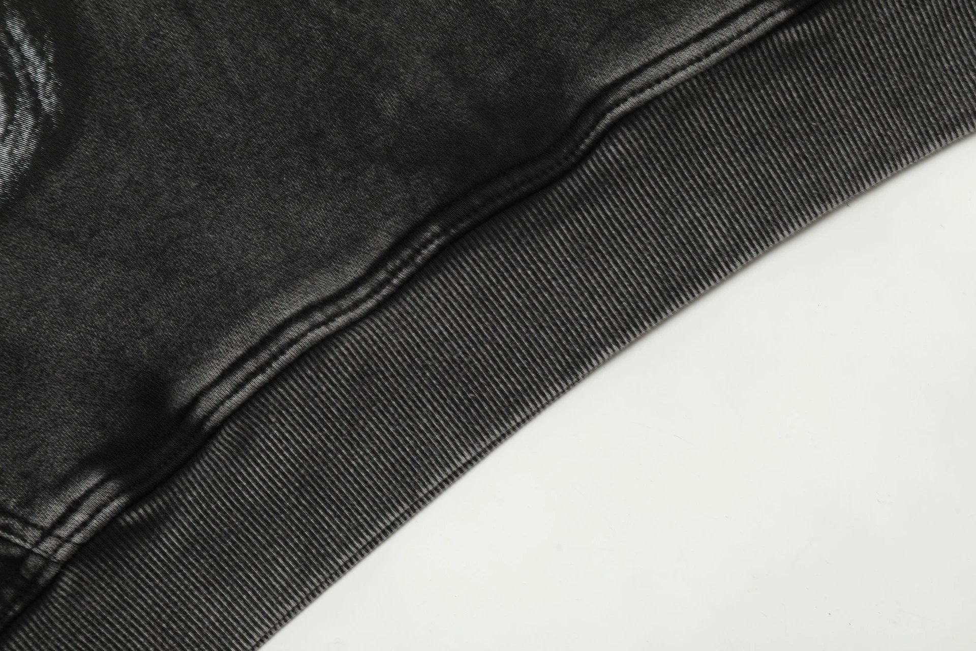 Vintage Graphic Pullover Hoodie Unisex Washed Black - Gallery Image 12 - Detailed View