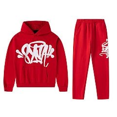Street Style Hoodie Sweatpants Set Unisex Scarlet - Syna World(Syna) - Cnfans - $47.65