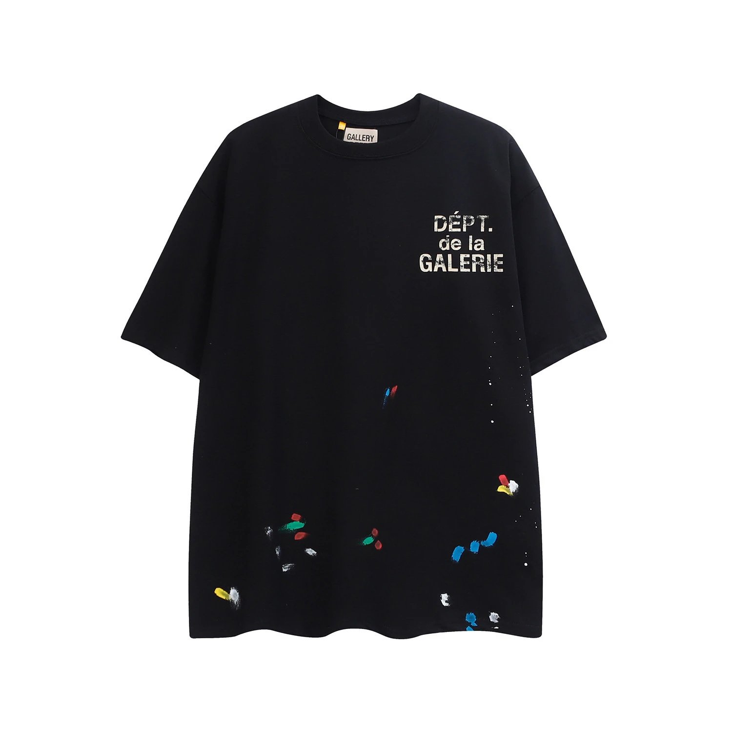 Gallery Dept Splatter Print Tee Black Blue - Gallery Image 2 - Detailed View