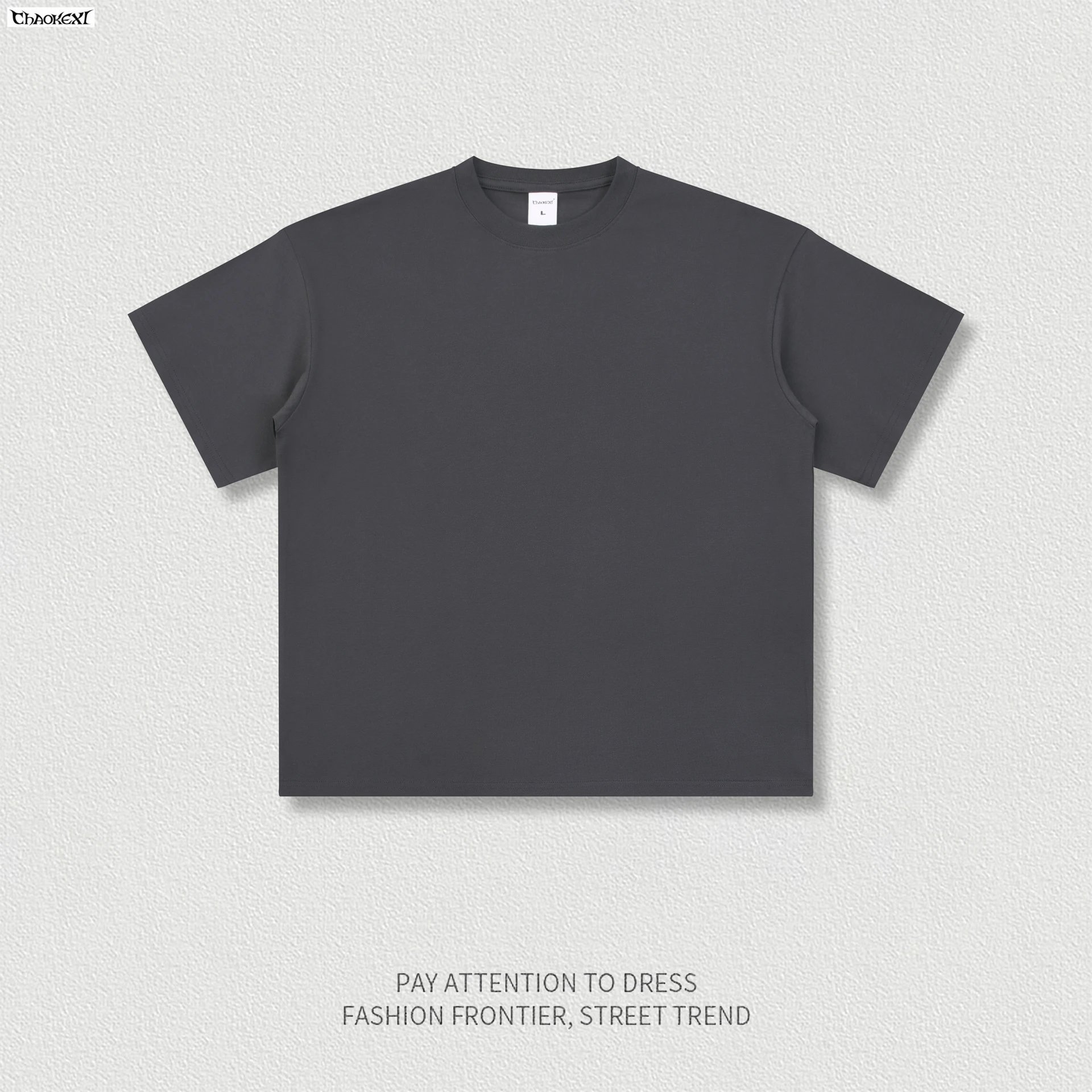Street Cotton Summer T-Shirt Unisex Slate Gray - CHAOKEXI - Cnfans - $15.48