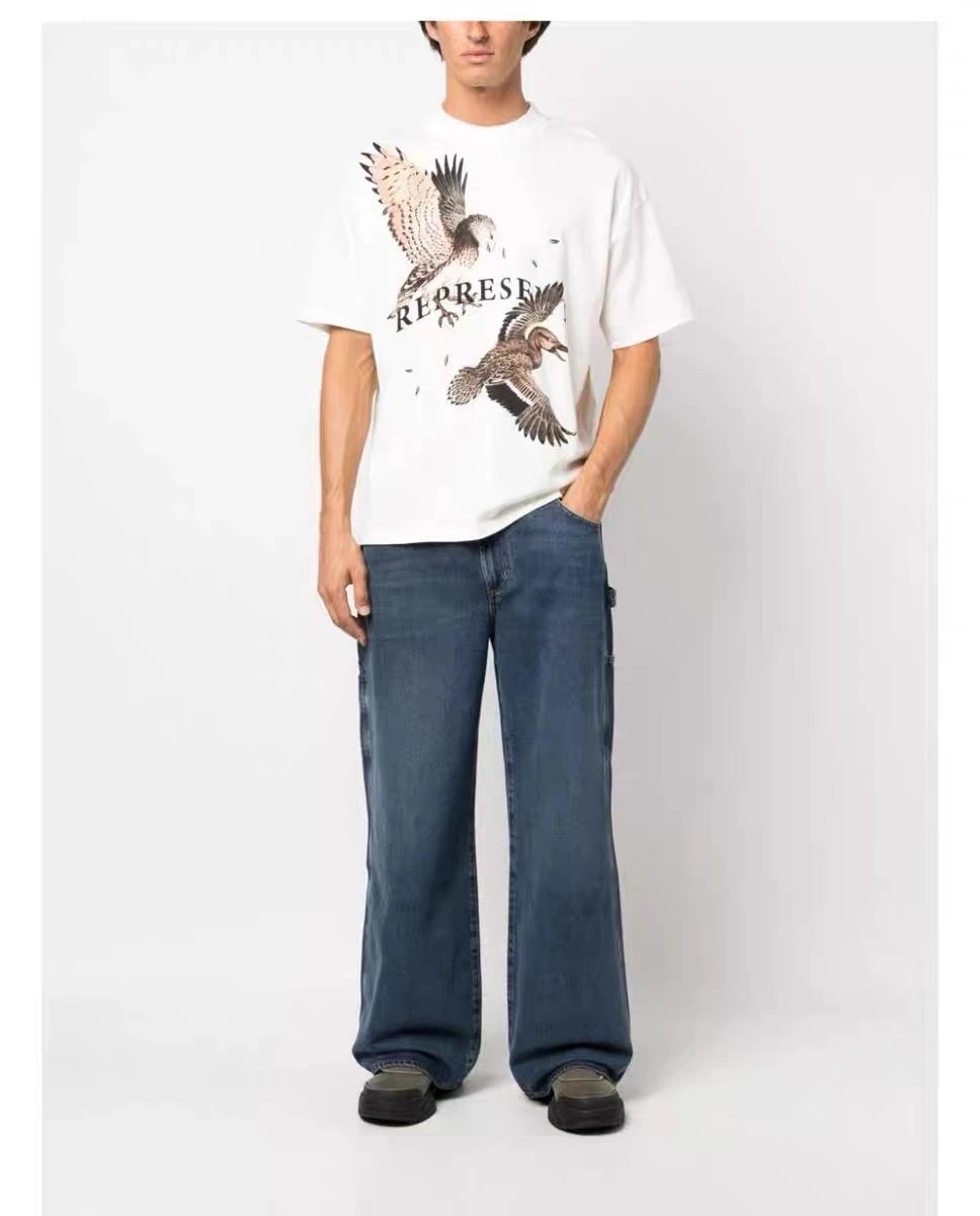 Represent Hunting Eagle Tee Black/White - Gallery Image 6 - Detailed View