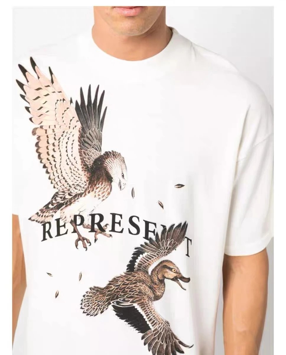 Represent Hunting Eagle Tee Black/White - Gallery Image 8 - Detailed View