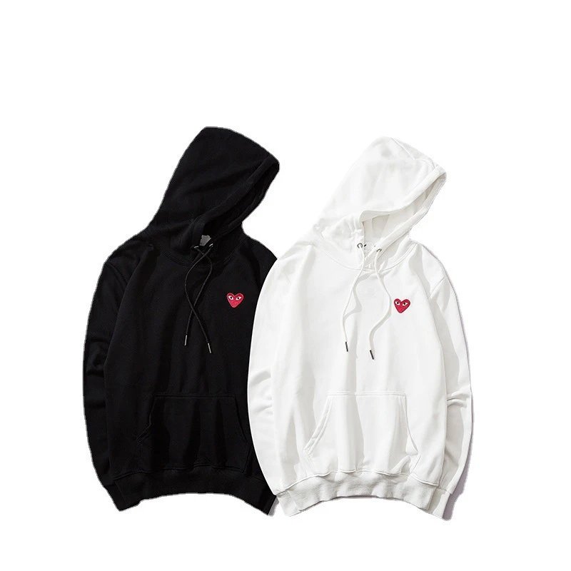 CDG Play Heart Hoodie Black/White - High Quality Product Image - Cnfans