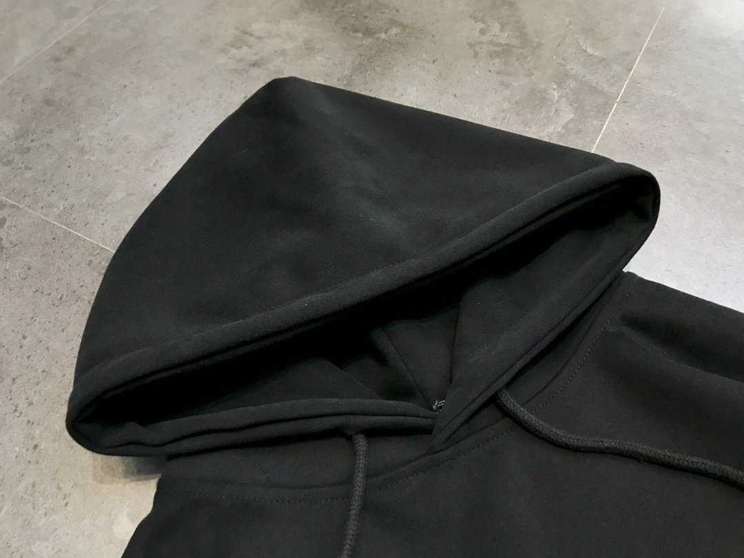 CELINE Letter Rhinestone Hoodie Black - Gallery Image 3 - Detailed View