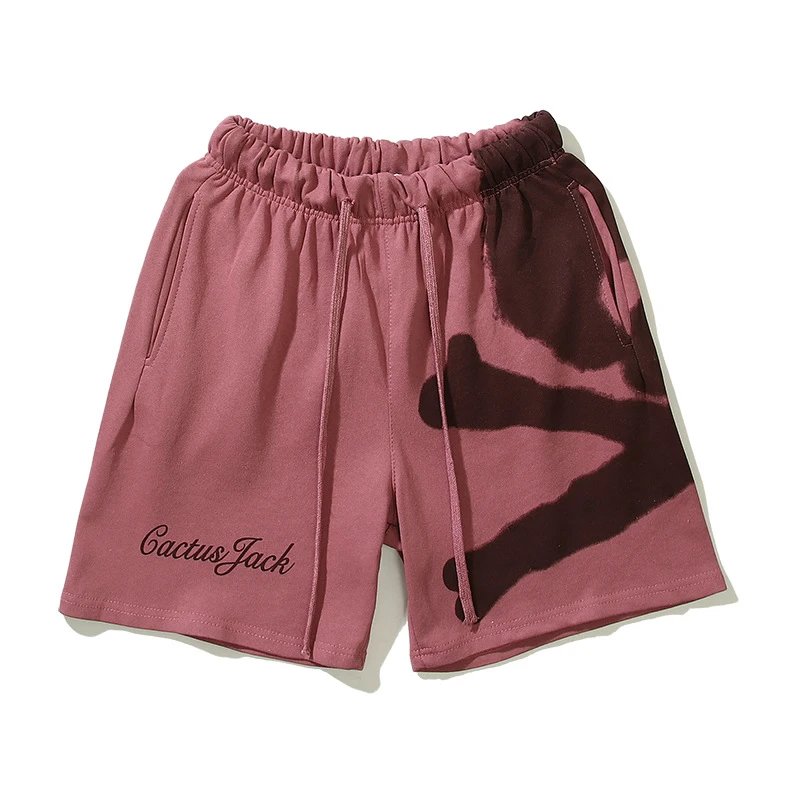 Street Skull Print Casual Shorts Rosewood - Travis Scott - Cnfans - $22.90