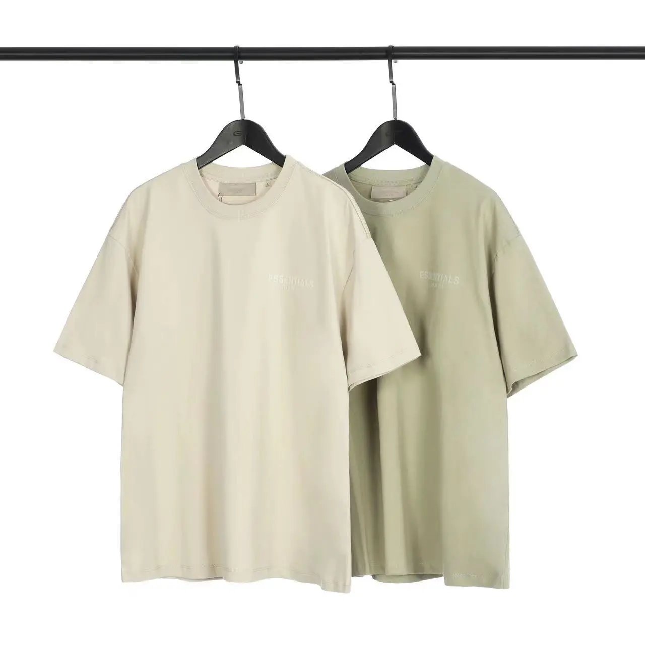 Streetwear Oversized Cotton Tee Sage Green - Gallery Image 2 - Detailed View