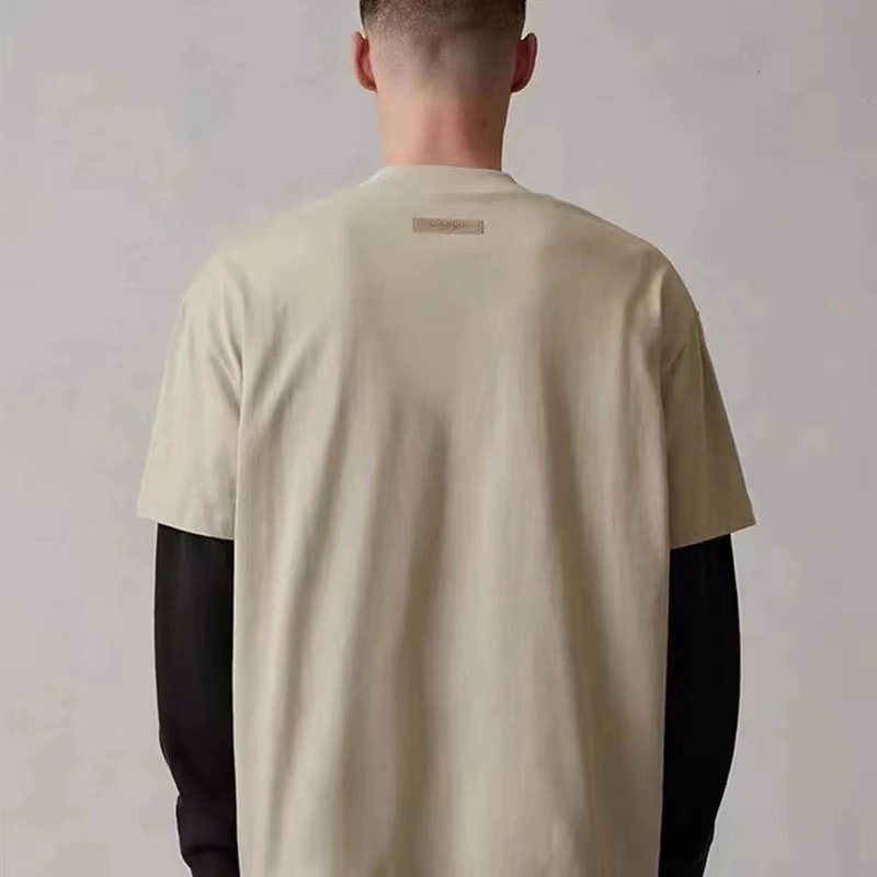 Streetwear Oversized Cotton Tee Sage Green - Gallery Image 12 - Detailed View