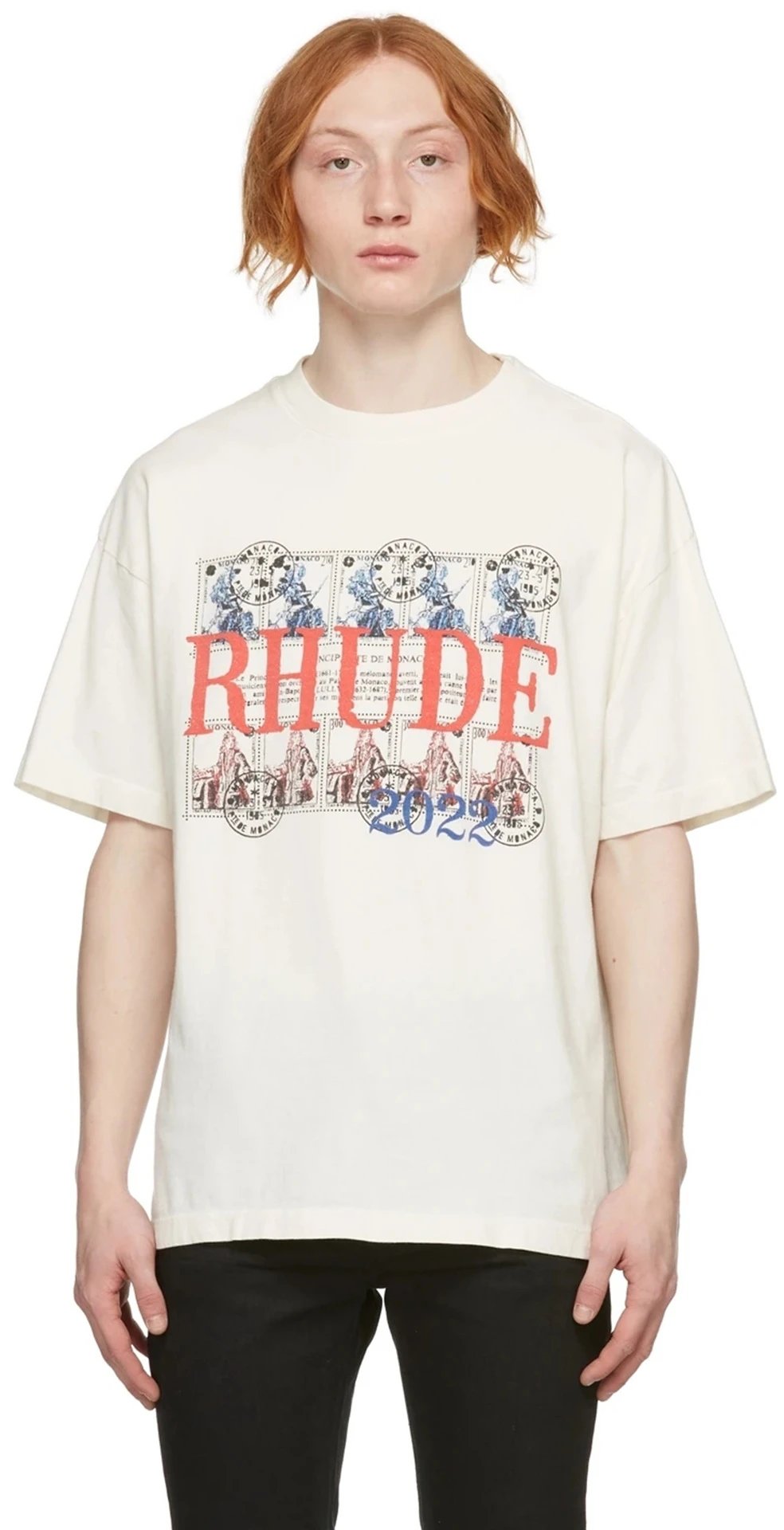 Rhude Stamp Print Tee Multicolor - Gallery Image 10 - Detailed View