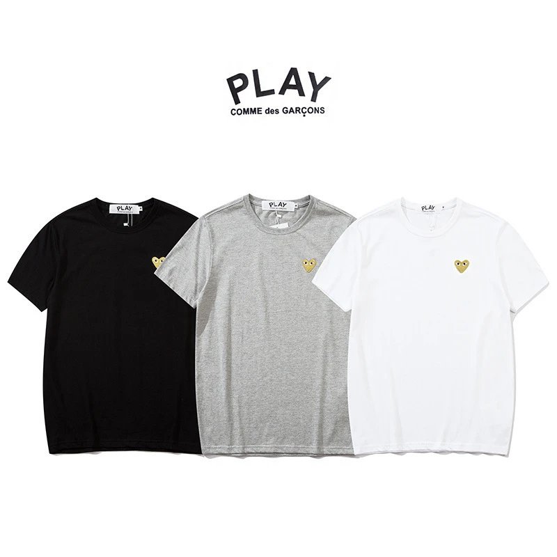 CDG Gold Heart Tee Multicolor - High Quality Product Image - Cnfans