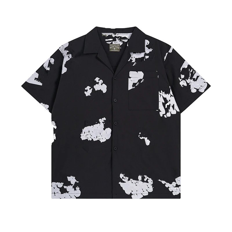 Short Sleeve Casual Shirt Azure - Gallery Image 5 - Detailed View