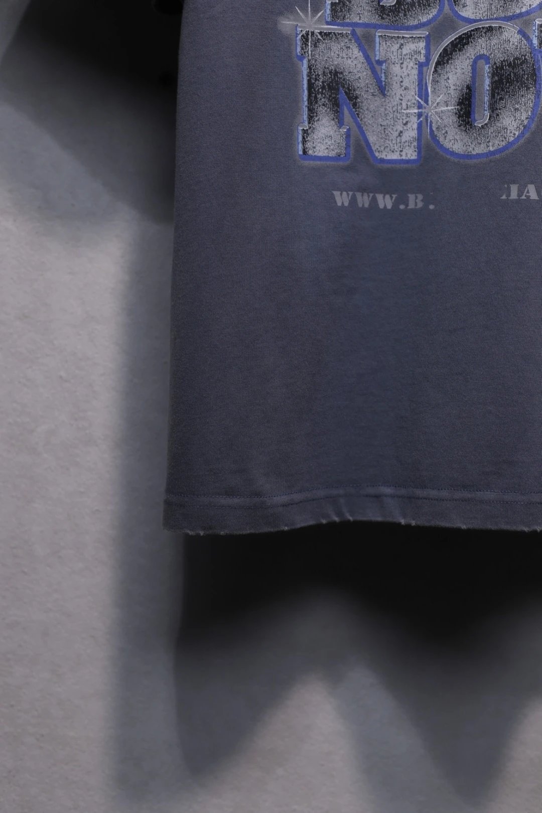 Distressed Cotton Graphic Tee Unisex Slate - Gallery Image 8 - Detailed View