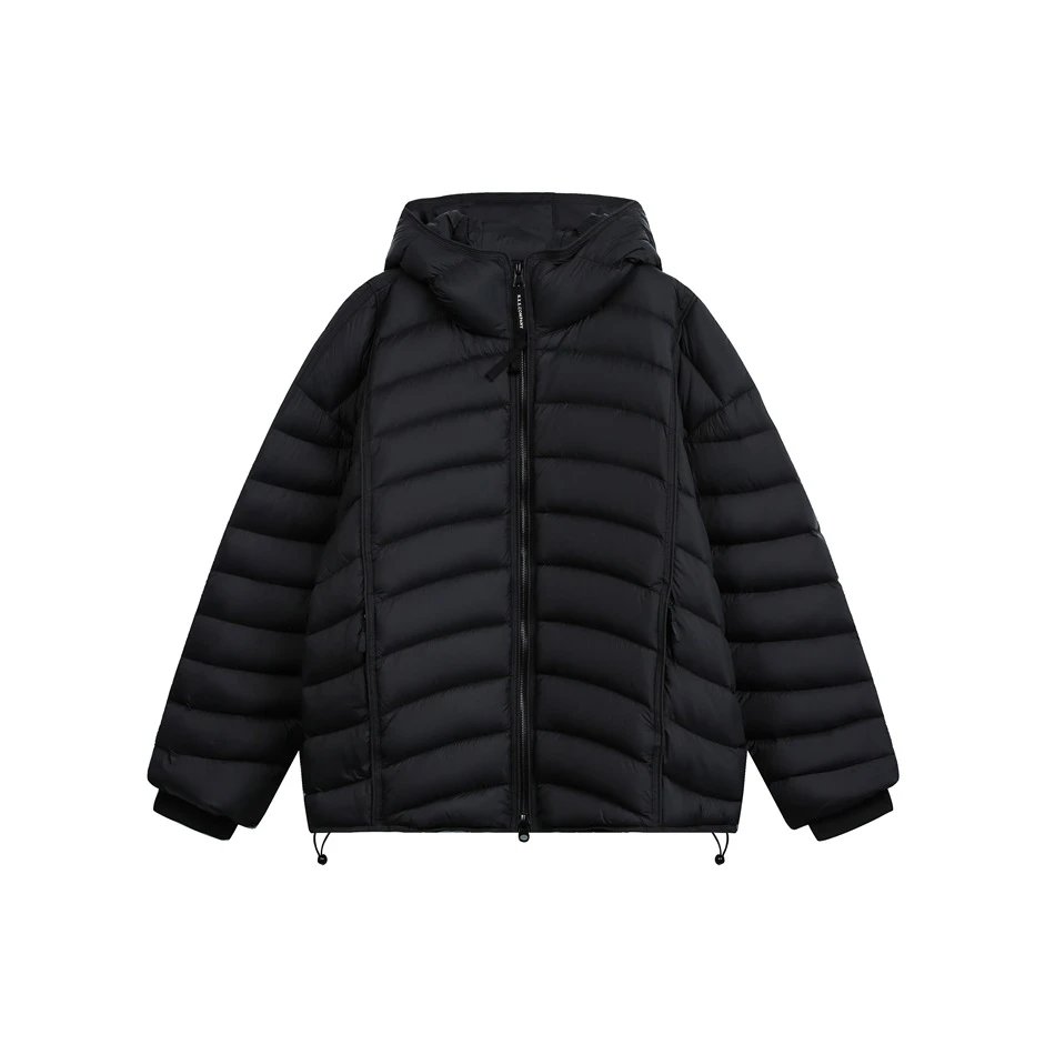 Unisex Winter Hooded Duck Down Puffer Jacket, Onyx Black - Related Product - Cnfans