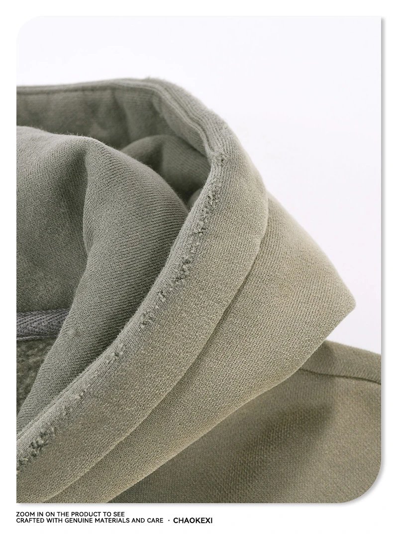 CHAOKEXI Washed Fleece Hoodie Multicolor - Gallery Image 9 - Detailed View