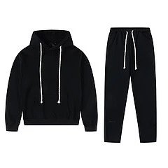Street Style Cotton Hoodie Sweatpants Set Unisex - Onyx - Syna World(Syna) - Cnfans - $47.65