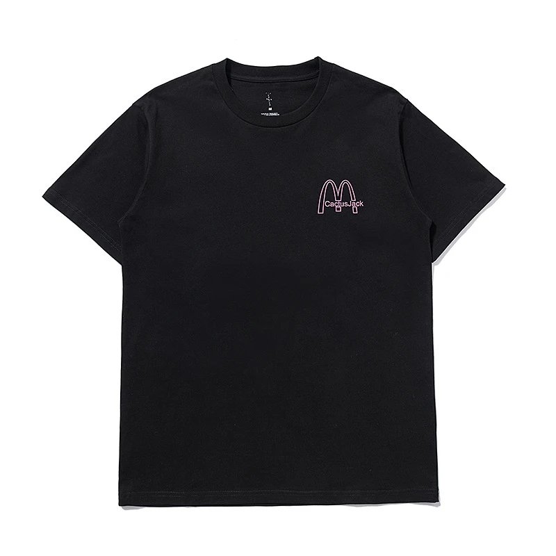 Streetwear Graphic Cotton T-Shirt Unisex Retro Black White - Gallery Image 4 - Detailed View