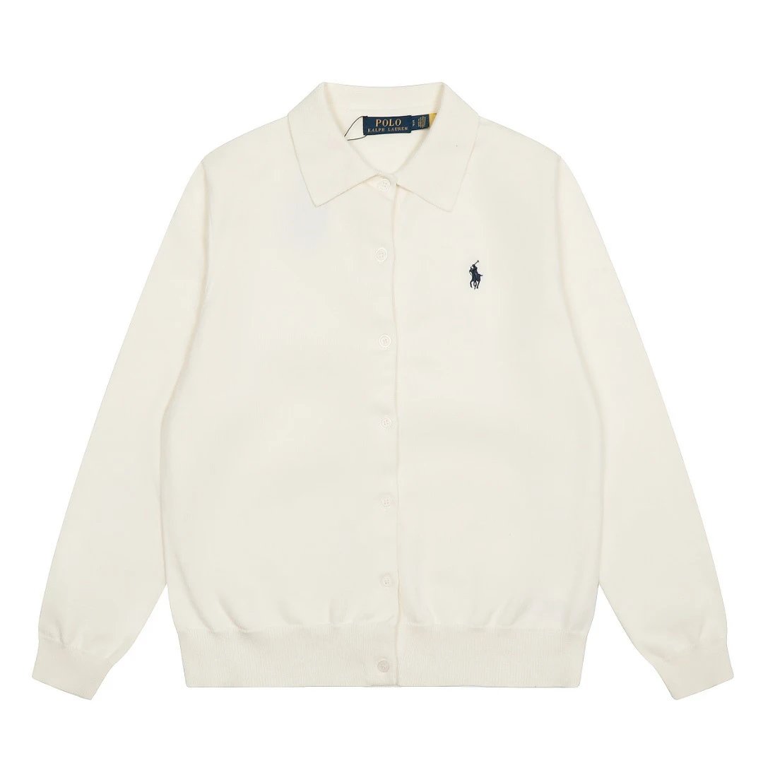 Classic Knit Cardigan Long Sleeve Ivory - Gallery Image 4 - Detailed View