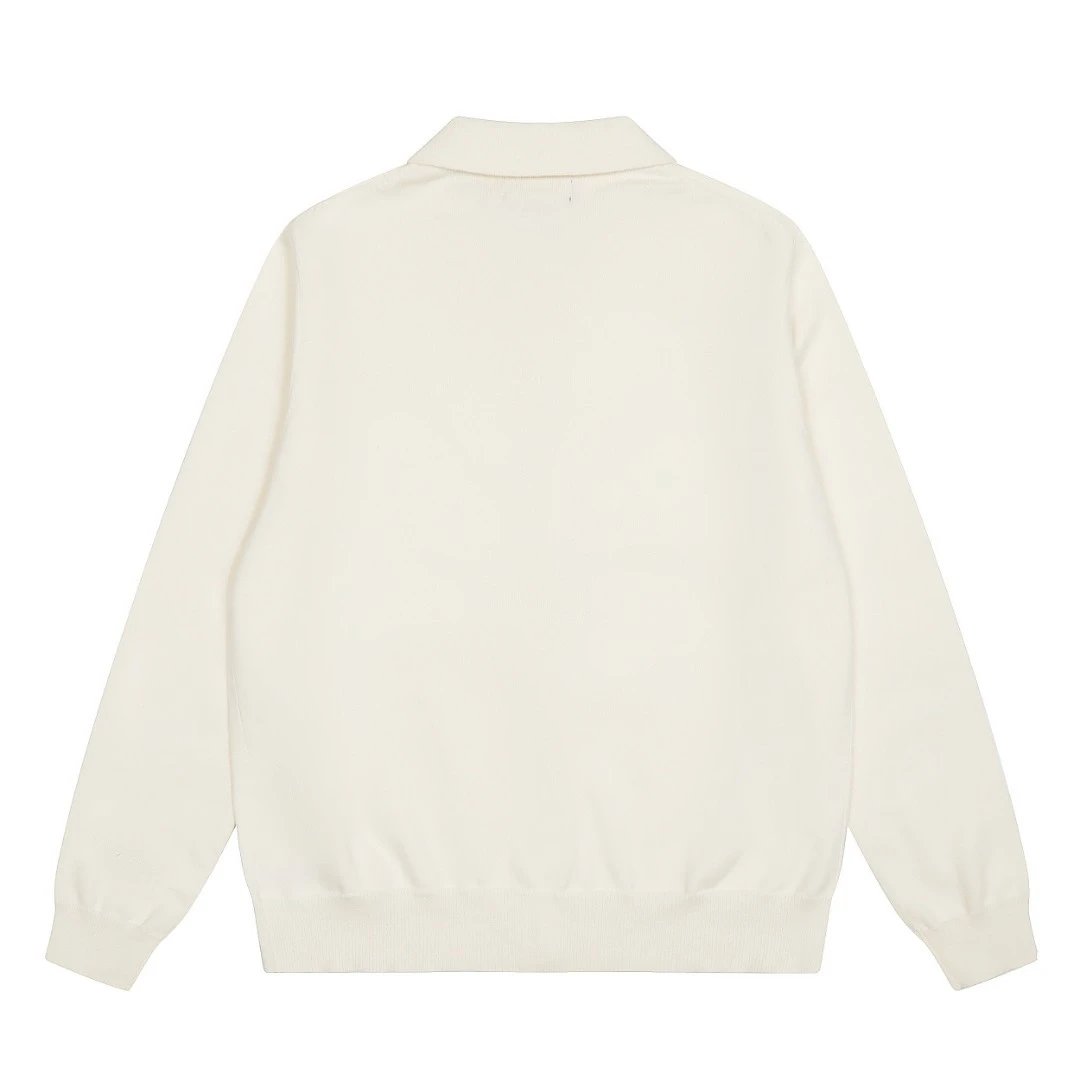 Classic Knit Cardigan Long Sleeve Ivory - Gallery Image 5 - Detailed View