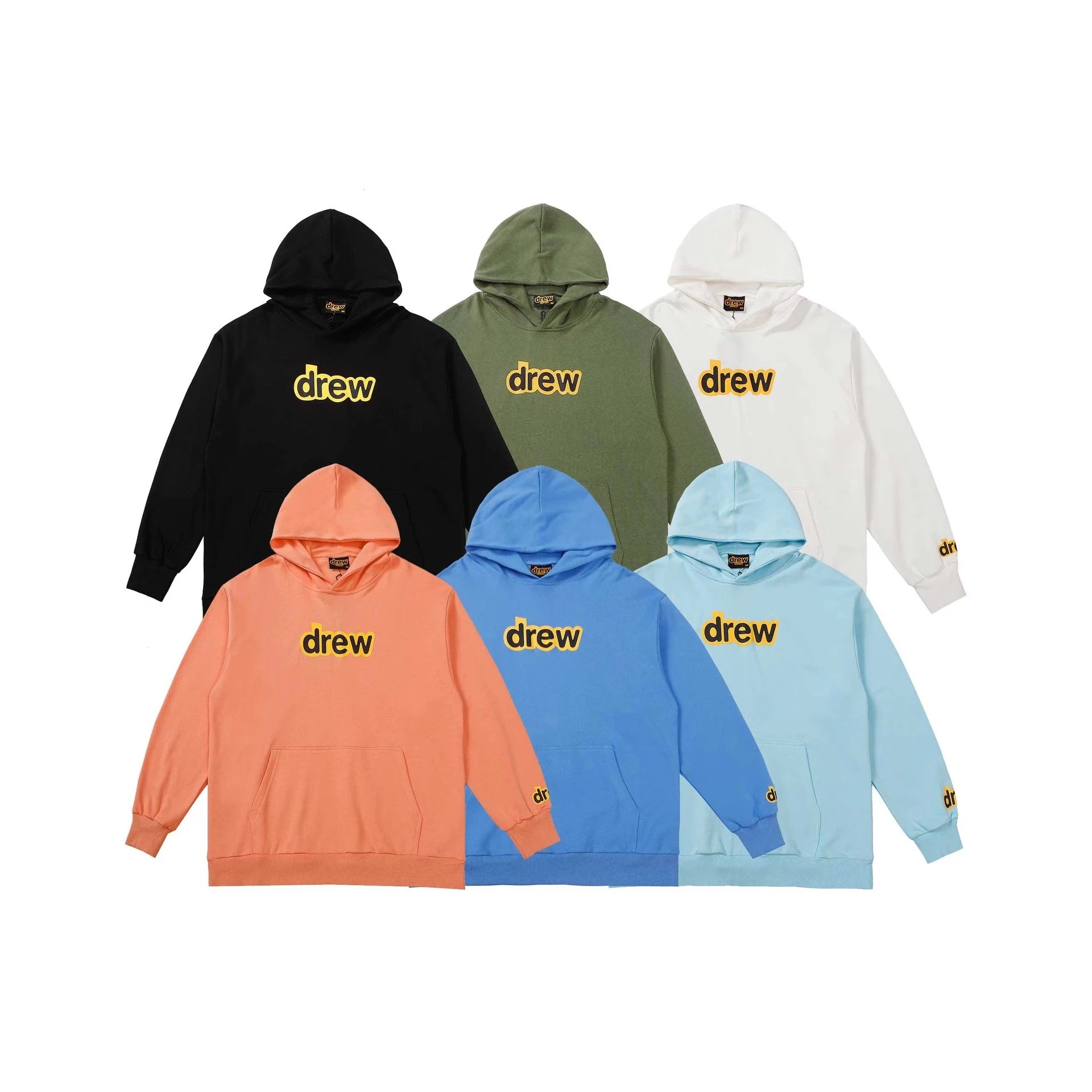 Unisex Fleece Hoodie Retro Smile Ivory White - Gallery Image 1 - Detailed View