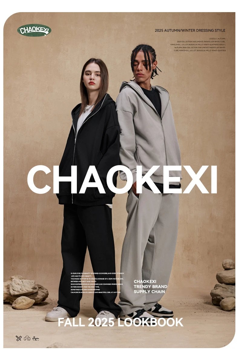 CHAOKEXI Heavyweight Zip Hoodie Multicolor - Gallery Image 9 - Detailed View